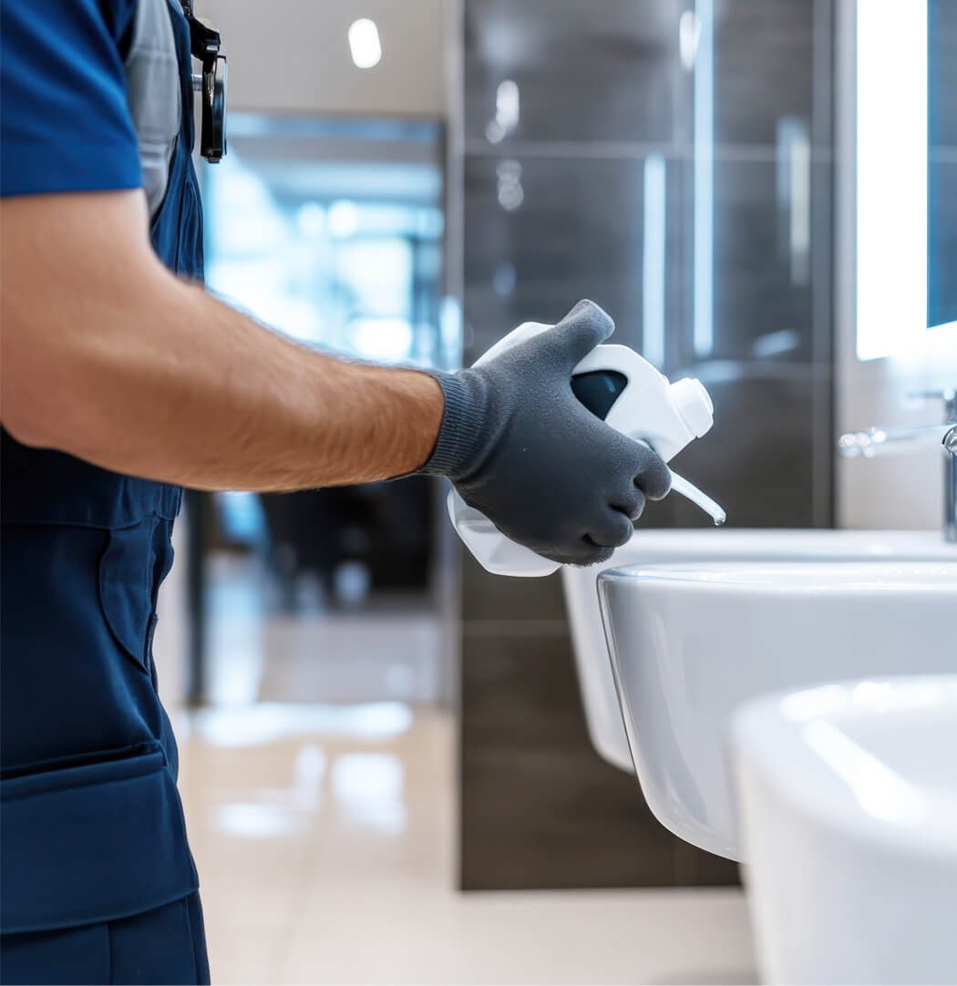 Nettoyage et désinfection d'une salle de bain